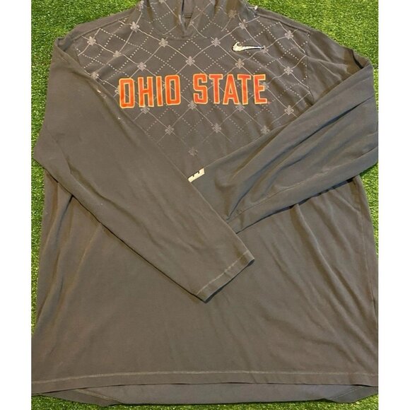 Ohio State Buckeyes hoodie mens extra large gray nike lightweight OSU 24 - Picture 6 of 14